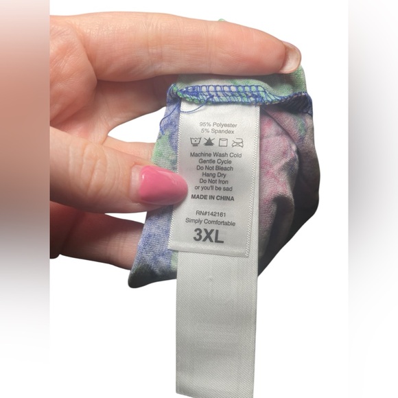 Lularoe New NWT Riley Plus Dress Floral Size 3XL - Picture 6 of 8